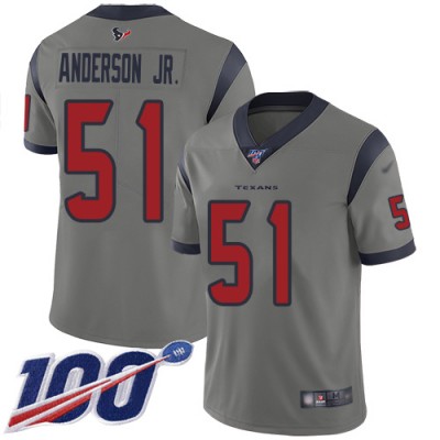 Nike Houston Texans #51 Will Anderson Jr. Gray Men's Stitched NFL Limited Inverted Legend 100th Season Jersey Men's